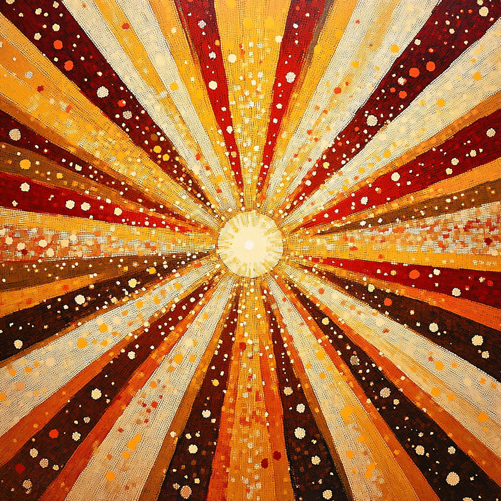 Georges Seurat Inspired Solar Bloom Numbered painting kits