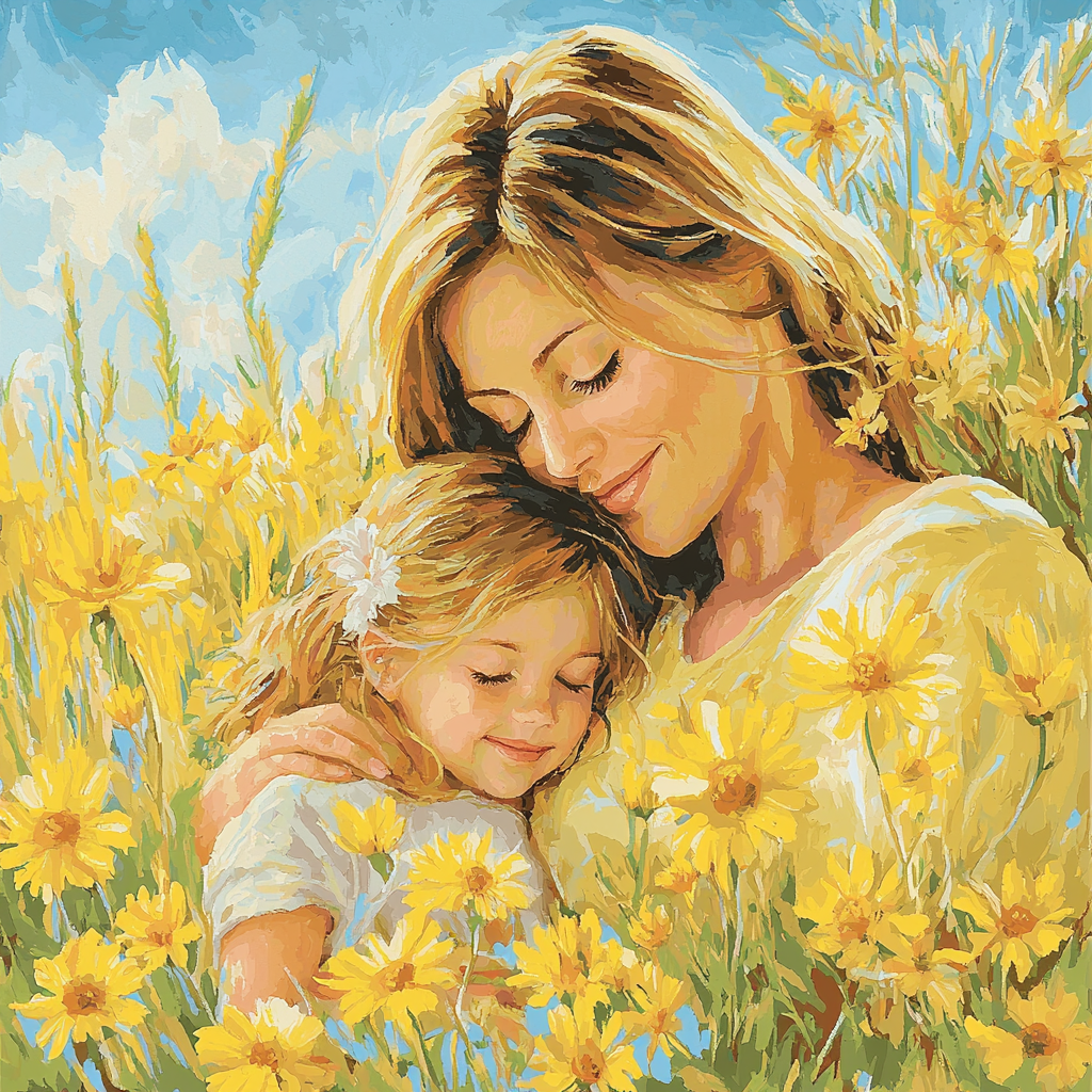 A Mother’s Tender Care Paint By Number