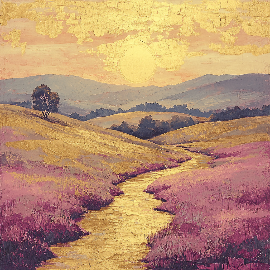 J.M.W. Turner Inspired Golden Hour Over The Valley Number Painting