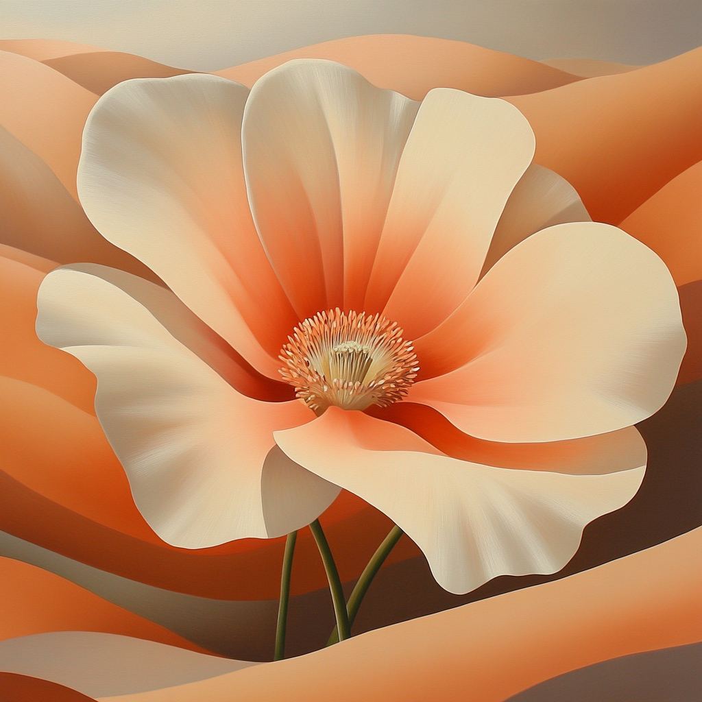 Georgia OKeeffe Inspired Desert Blooms Number painting