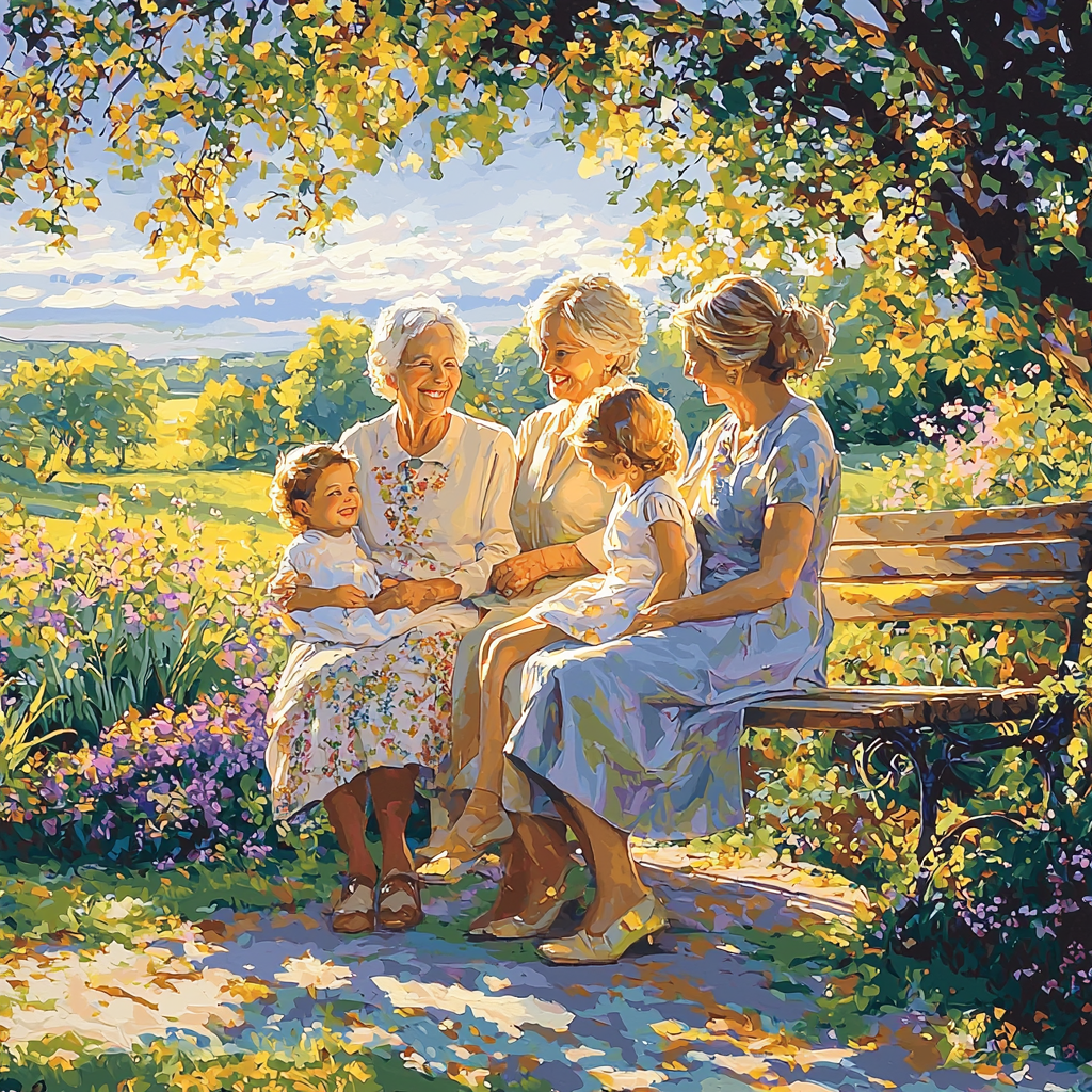Mother's Love Through Generations Paint By Numbers Art