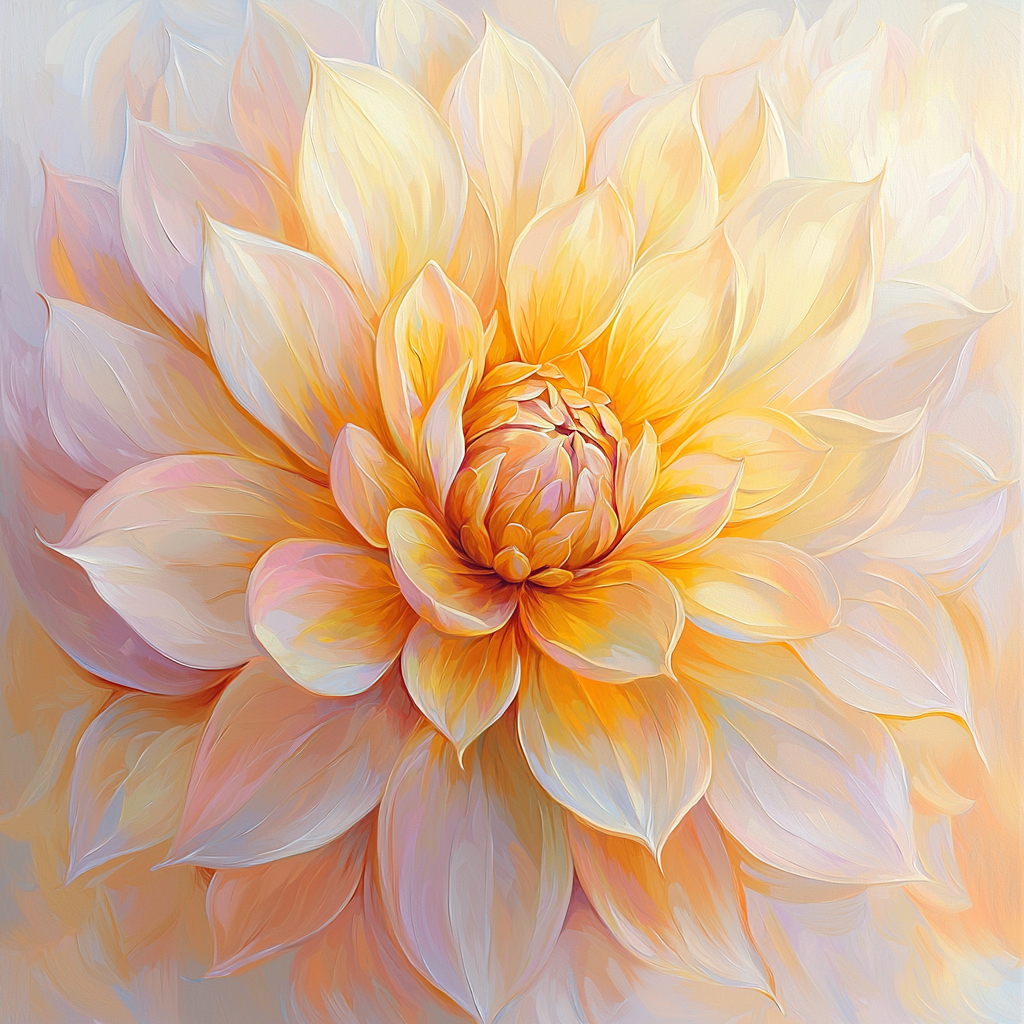 Leonardo Da Vinci Inspired Sunlit Bloom Numbered Painting Kits