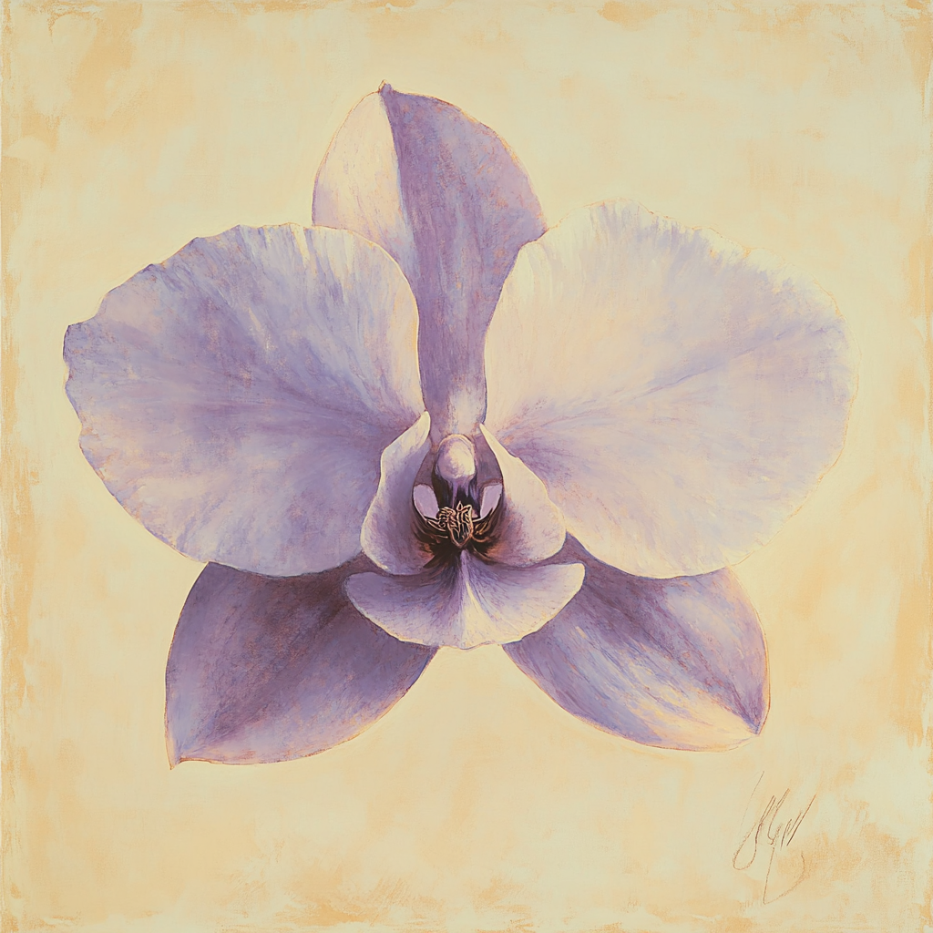 Leonardo Da Vinci Inspired Celestial Orchid Study paint by number
