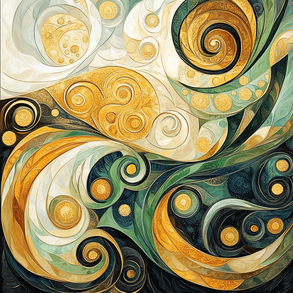 Gustav Klimt Inspired Elegant Swirls Paint By Numbers