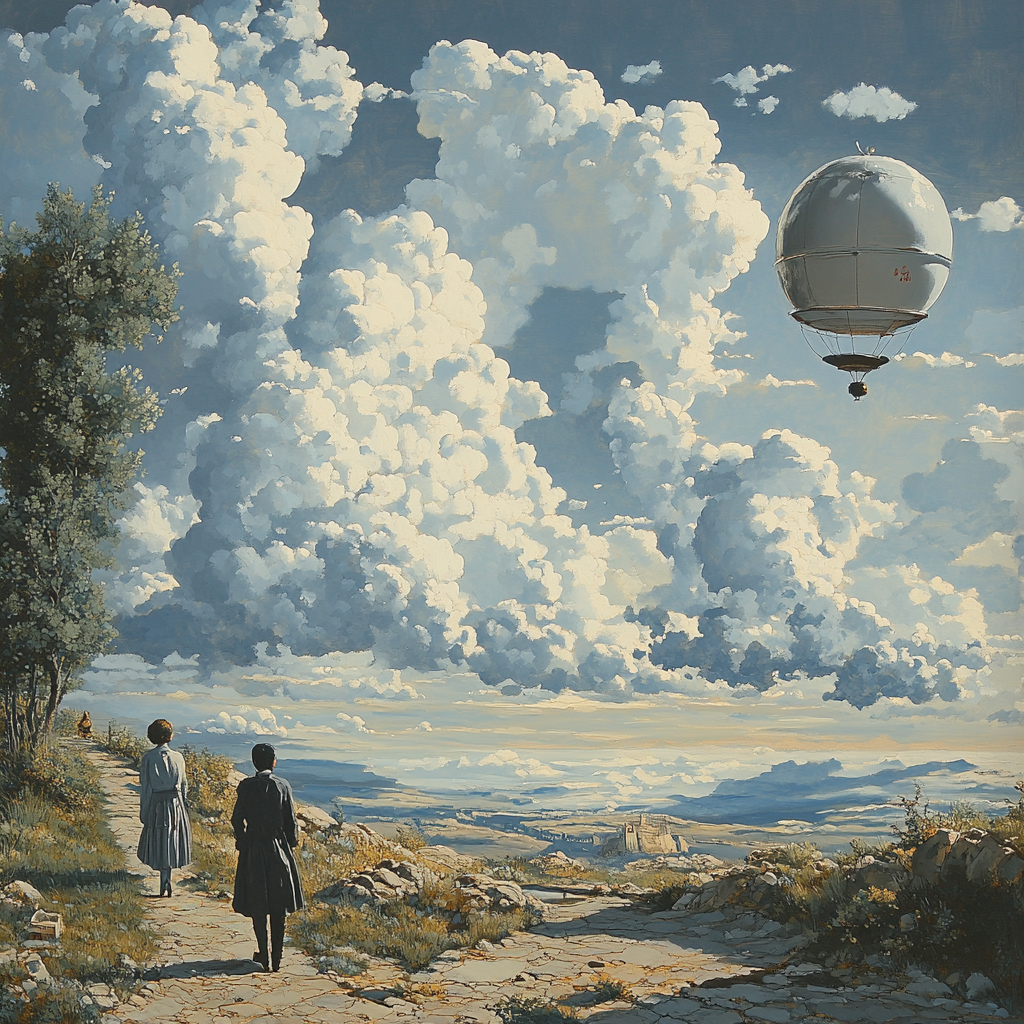 Rene Magritte Inspired Surreal Cloudscape Paint by numbers kits