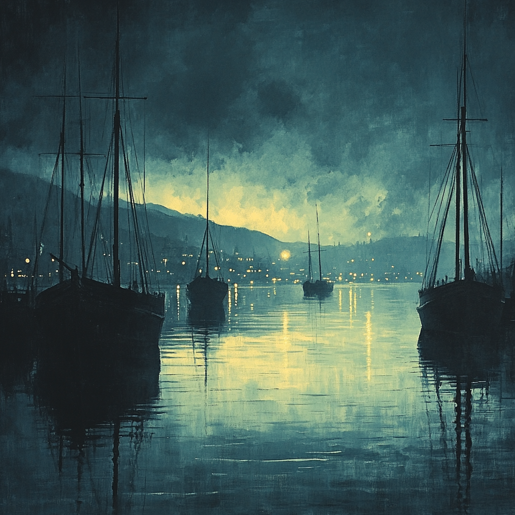 James McNeill Whistler Inspired Evening Harbor Paint by numbers kits
