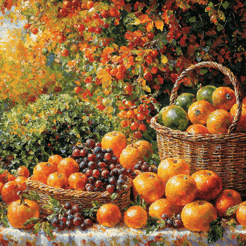 Claude Monet Inspired Rustic Harvest Bounty DIY Paint By Numbers