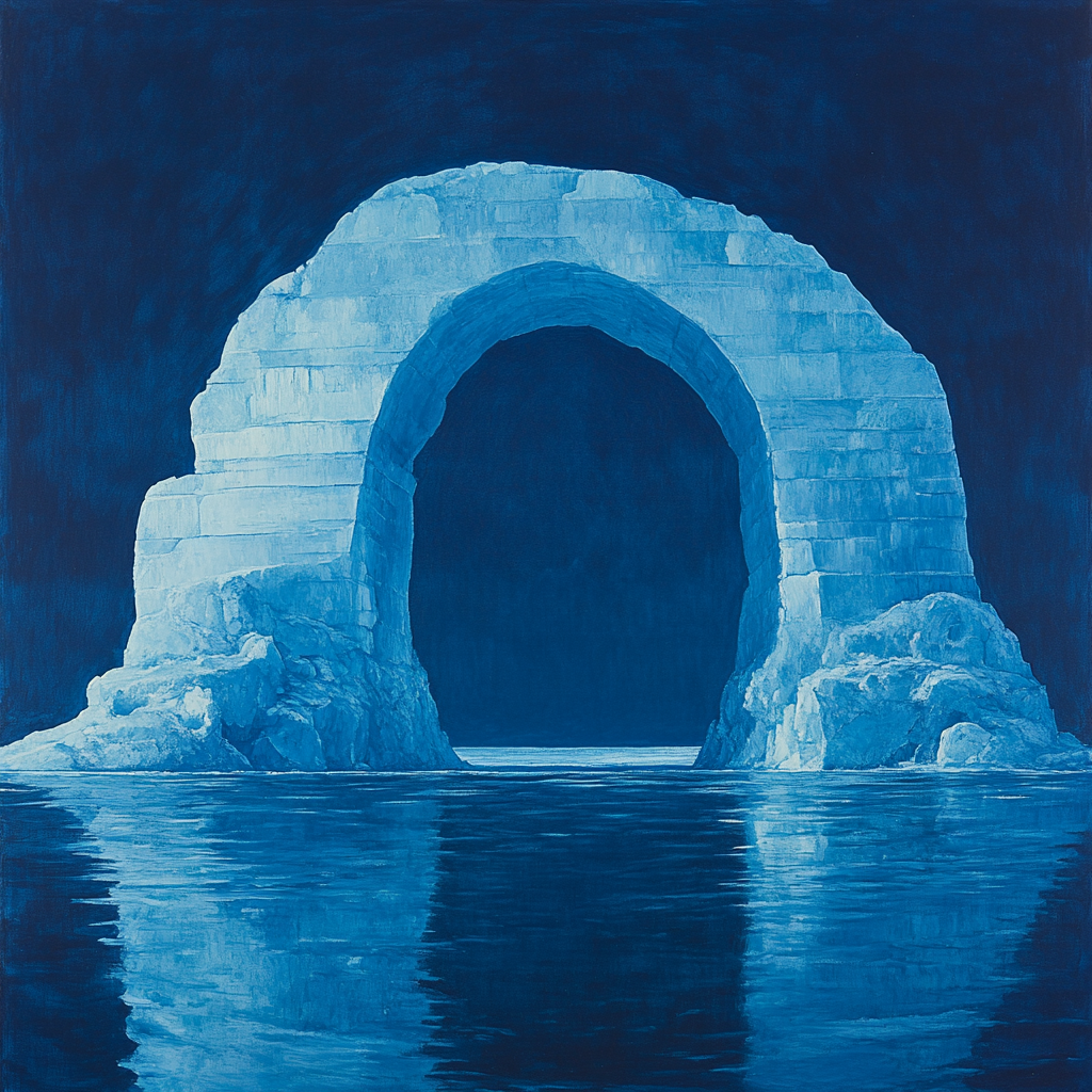 Michelangelo Inspired Glacier Portal Number painting