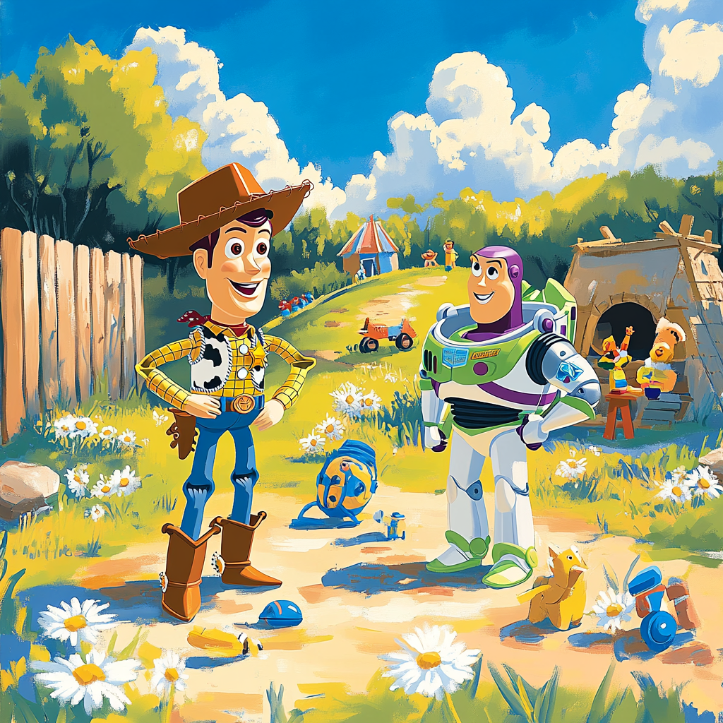 Woody And Buzz Backyard Rescue Paint by numbers kits