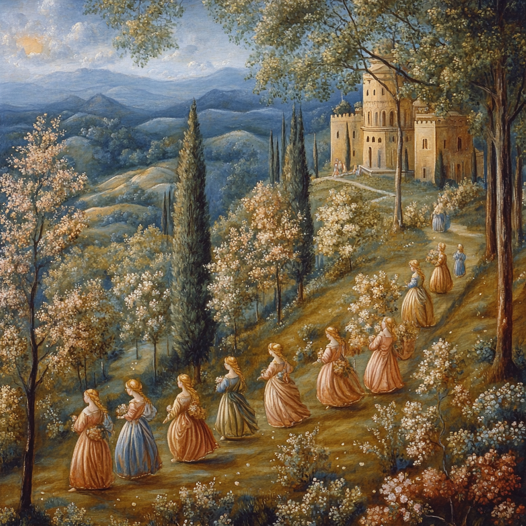 Renaissance Botticelli Inspired Garden Of Myths Painting by numbers kit