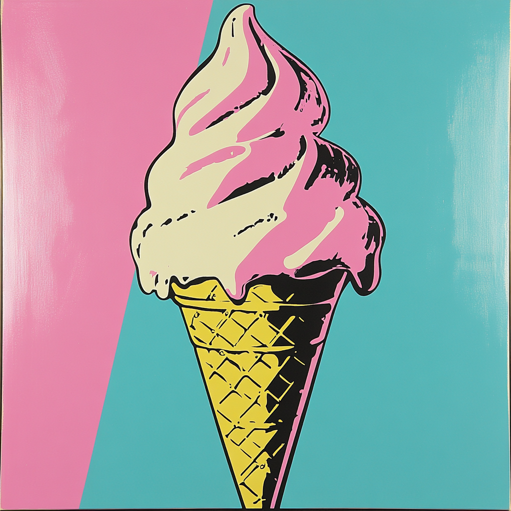 Andy Warhol Inspired Ice Cream Pop DIY paint by numbers