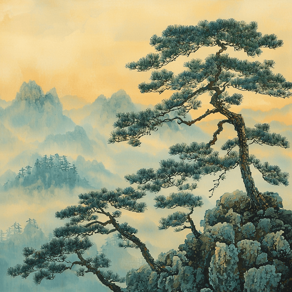 Zhao Mengfu Inspired Harmony Of Silent Pines Paint By Numbers Kits