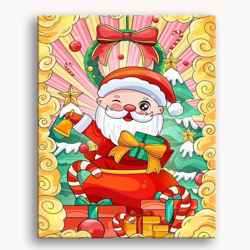 Christmas Paint by Number Kit Number Kit Canvas Art Painting Kits for Beginners
