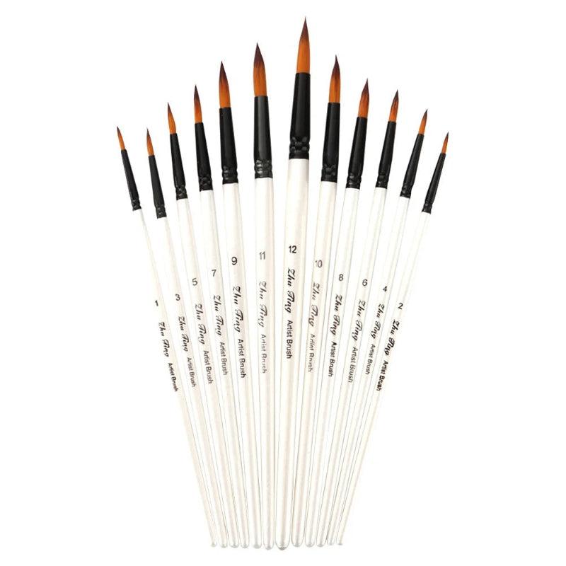 12 Piece Watercolor Brush Set - Artistry Rack