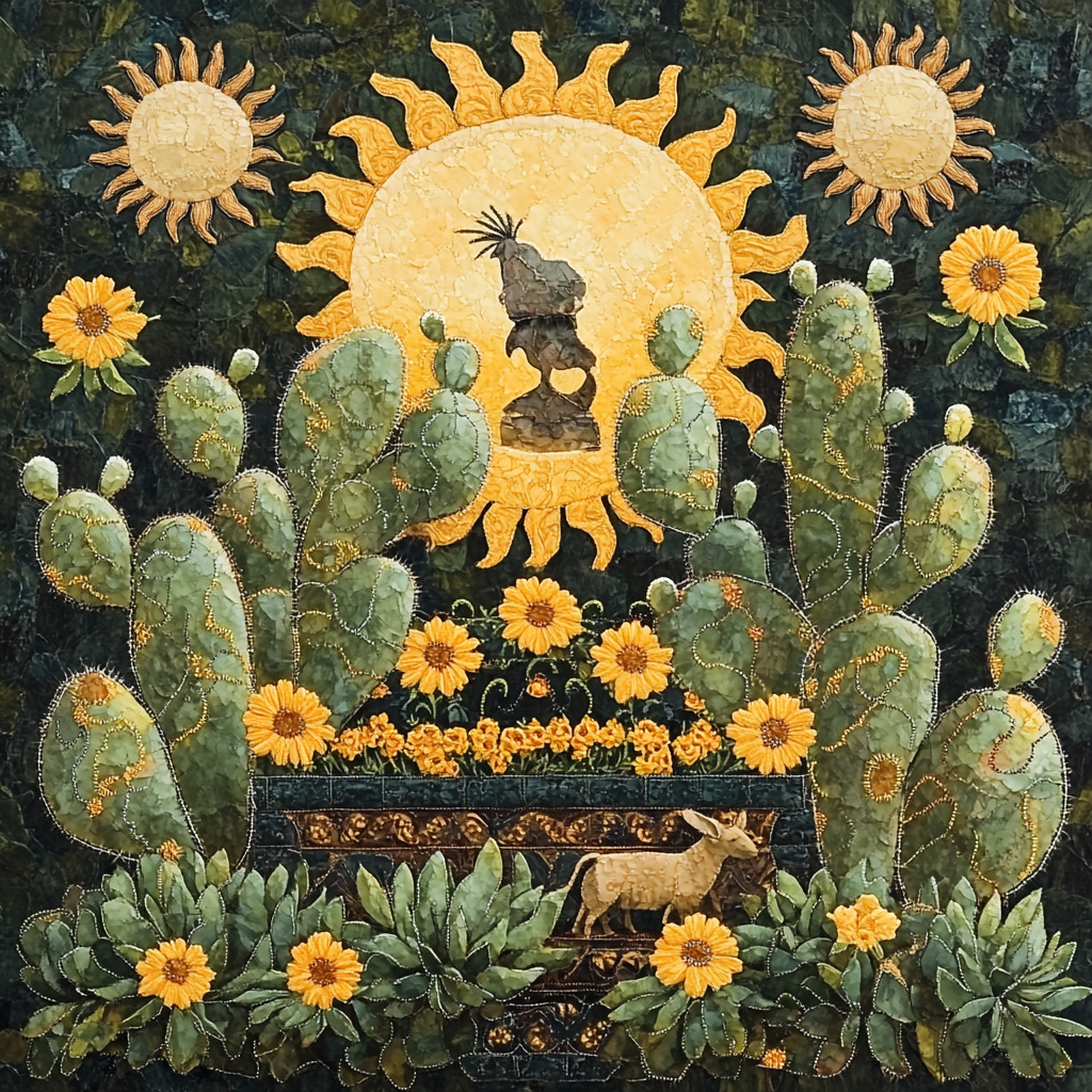 Frida Kahlo Inspired Cactus Altar Of Memory Numbered painting kits