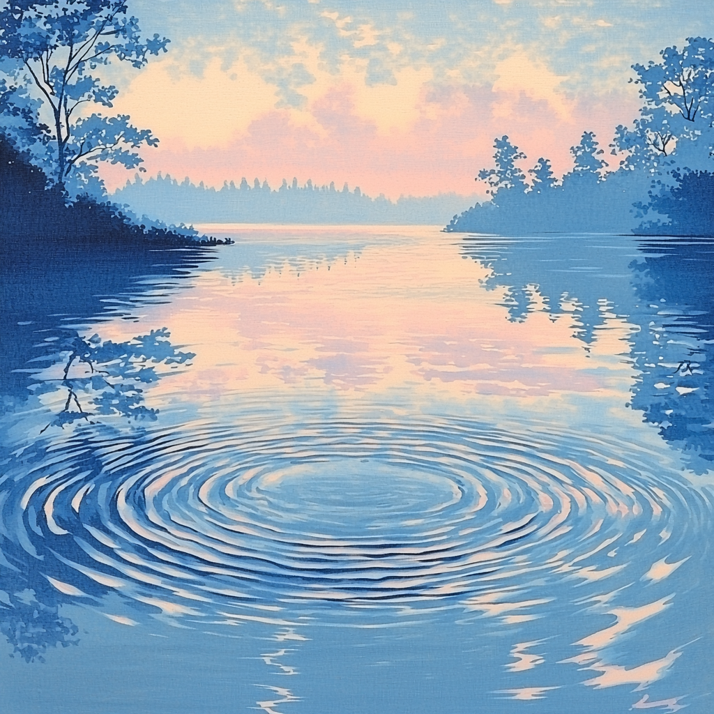 Hiroshige Inspired Gentle Waters Paint By Number