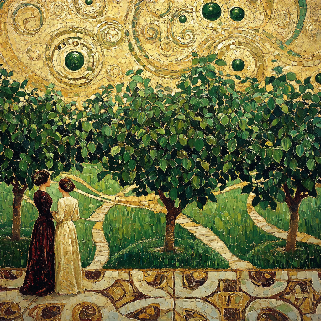 Klimt Inspired Orchard With Gold Painting by numbers kit