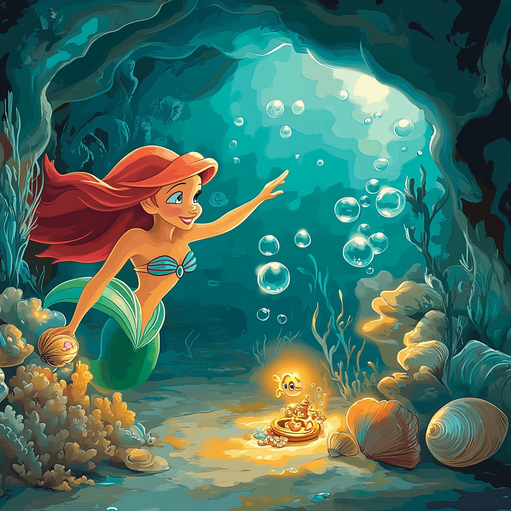 Ariel Treasure Grotto Disney Inspired Paint by numbers kits