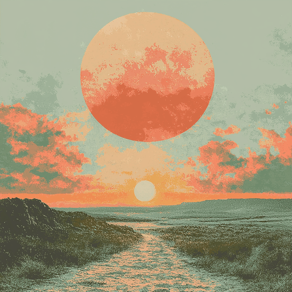 René Magritte Inspired Surrealist Sunrise Paint By Numbers