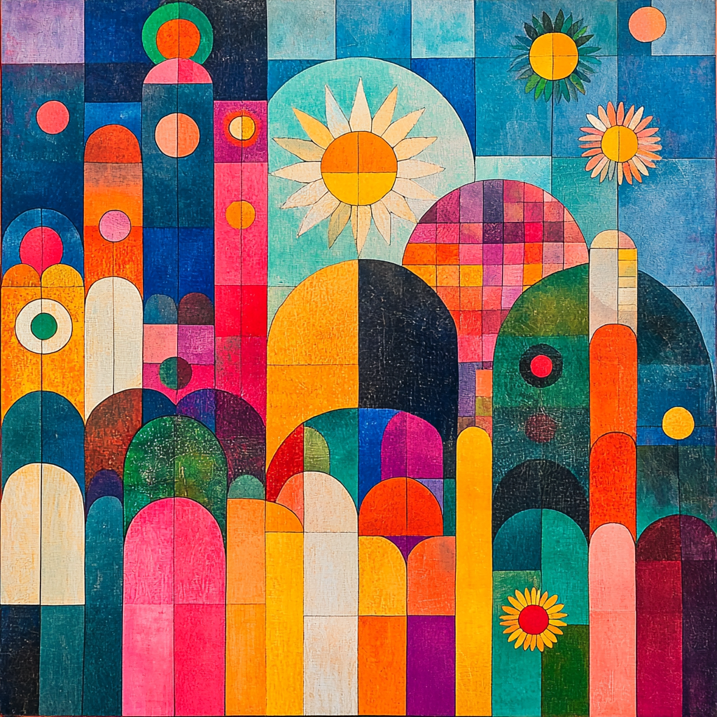 Paul Klee Inspired Playful Geometries Painting Number Kit