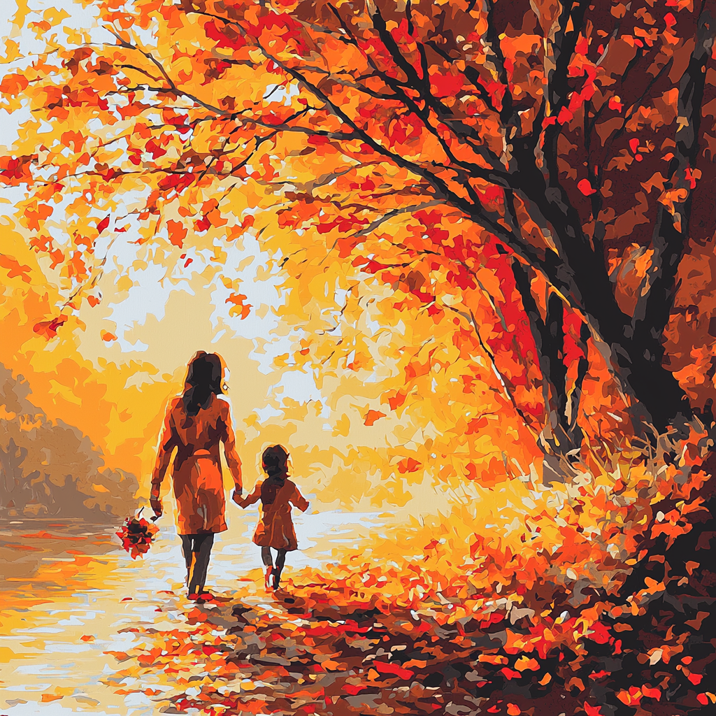 Beneath The Autumn Leaves Paint By Numbers Art