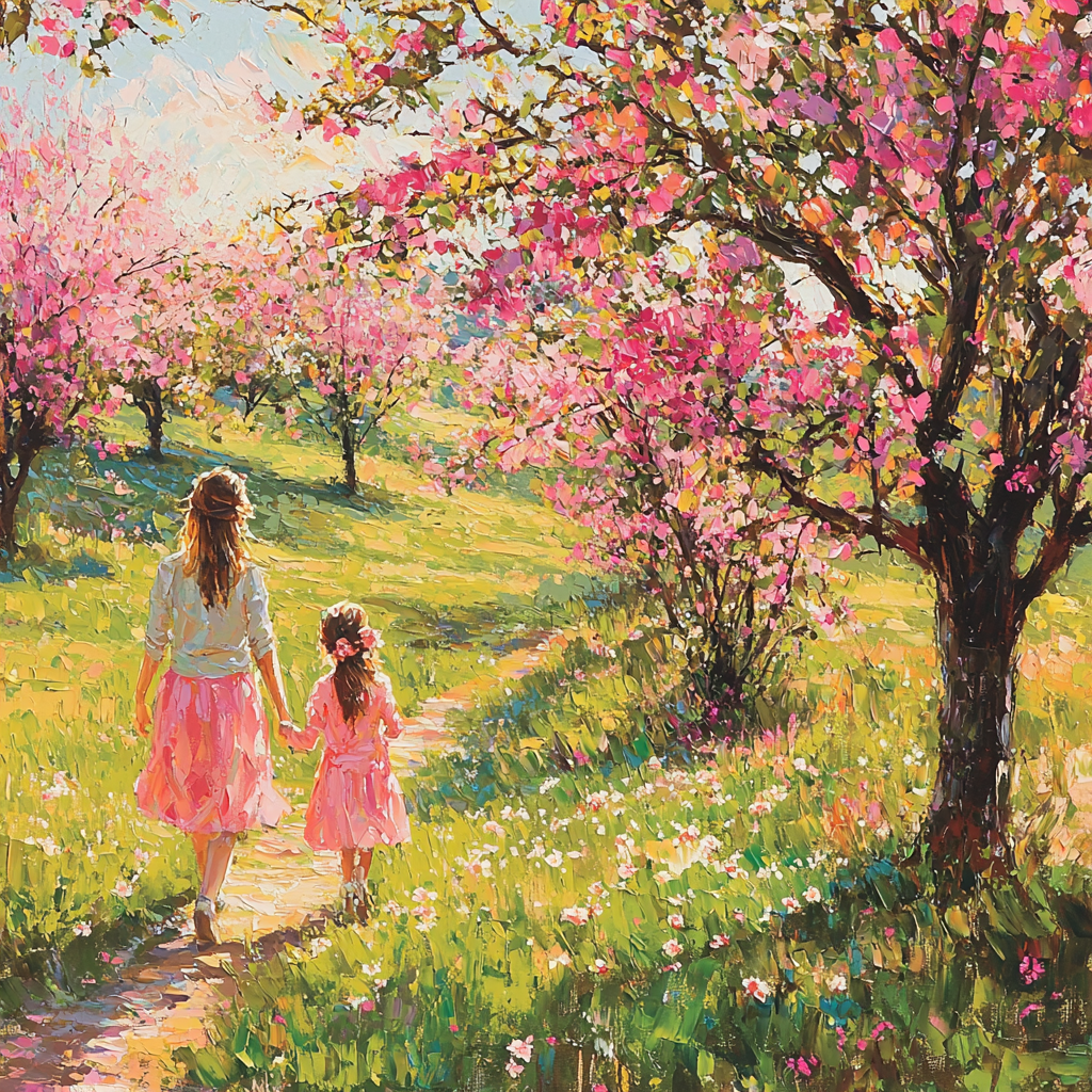 Blossoming Spring Walk Paint By Color