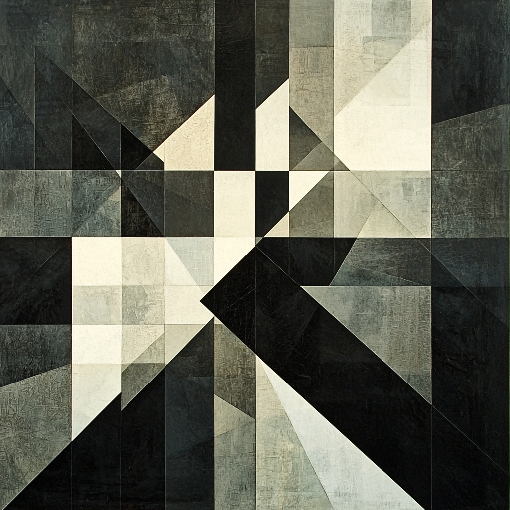 Kazimir Malevich Inspired Symphony Of Angles Number Painting