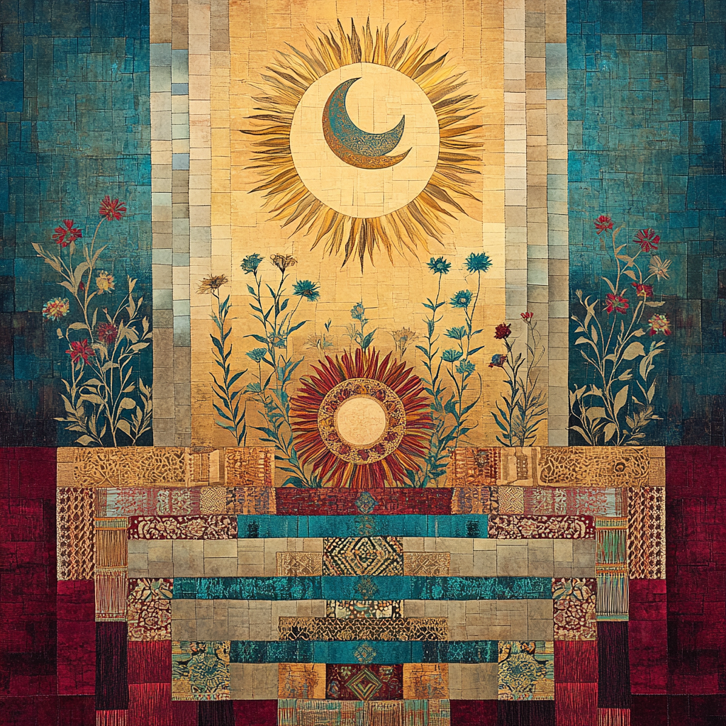 Frida Kahlo Inspired Sun And Moon Altar Numbered painting kits