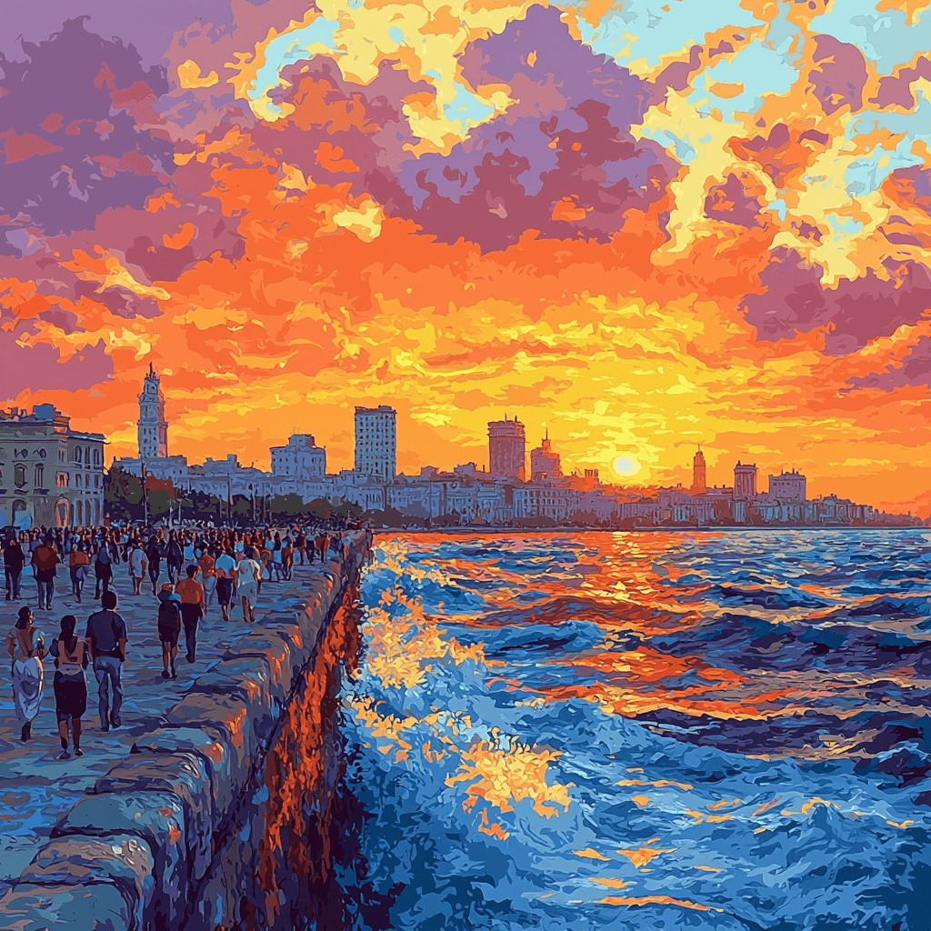 Havana Malecón Paint By Number