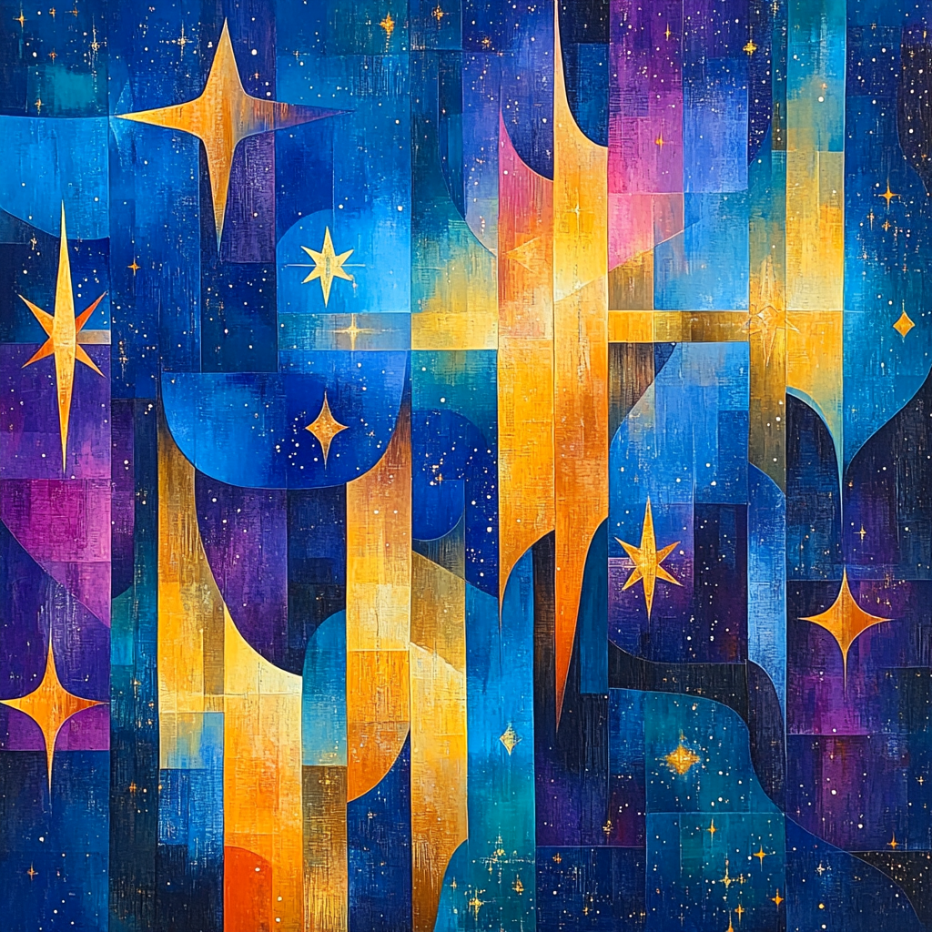 Paul Cézanne Inspired Cosmic Geometry Painting by numbers kit