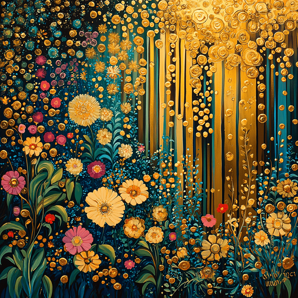 Gustav Klimt Inspired Klimt's Gilded Harmony Paint By Numbers Kits