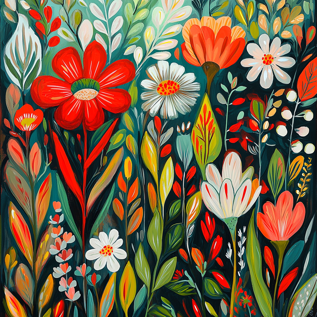Frida Kahlo Inspired The Heart Of Nature Number Painting