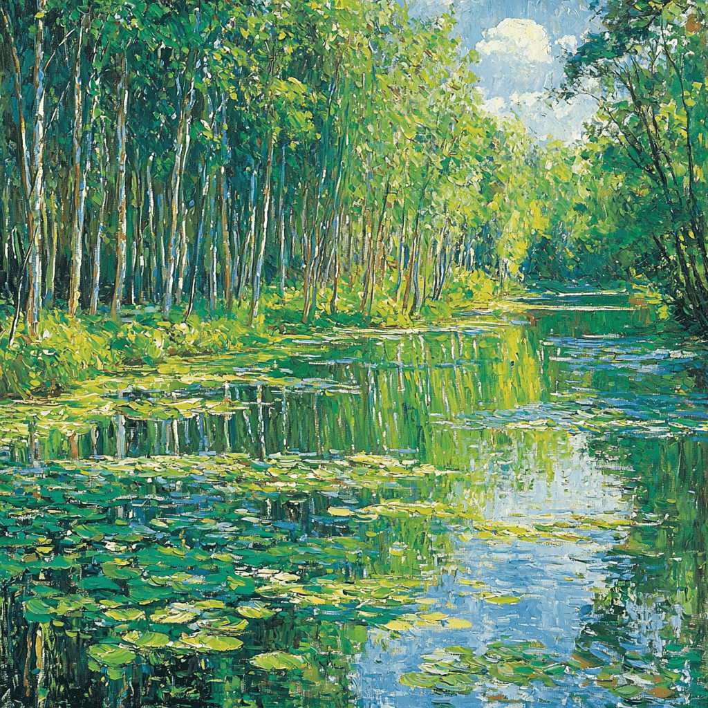 Claude Monet Inspired Lush Woodland Tranquility Paint By Numbers Kits