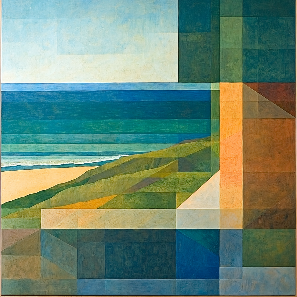 Richard Diebenkorn Inspired Aerial Poetry Paint By Numbers Art