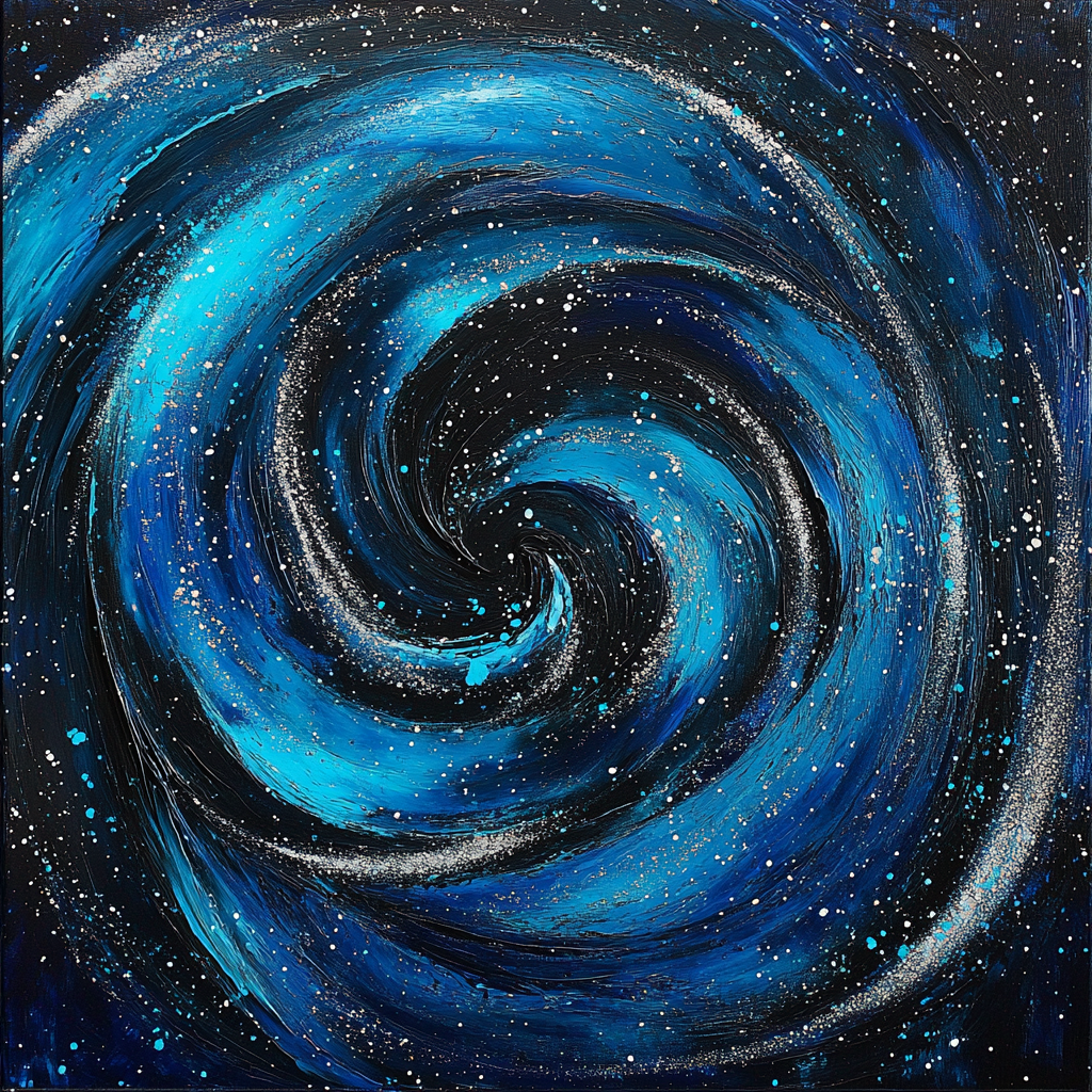 Jackson Pollock Inspired Midnight Vortex Of Dripping Hues Numbered painting kits