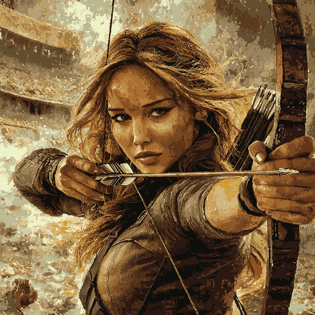 Jennifer Lawrence: The Fearless Katniss Everdeen Number Painting