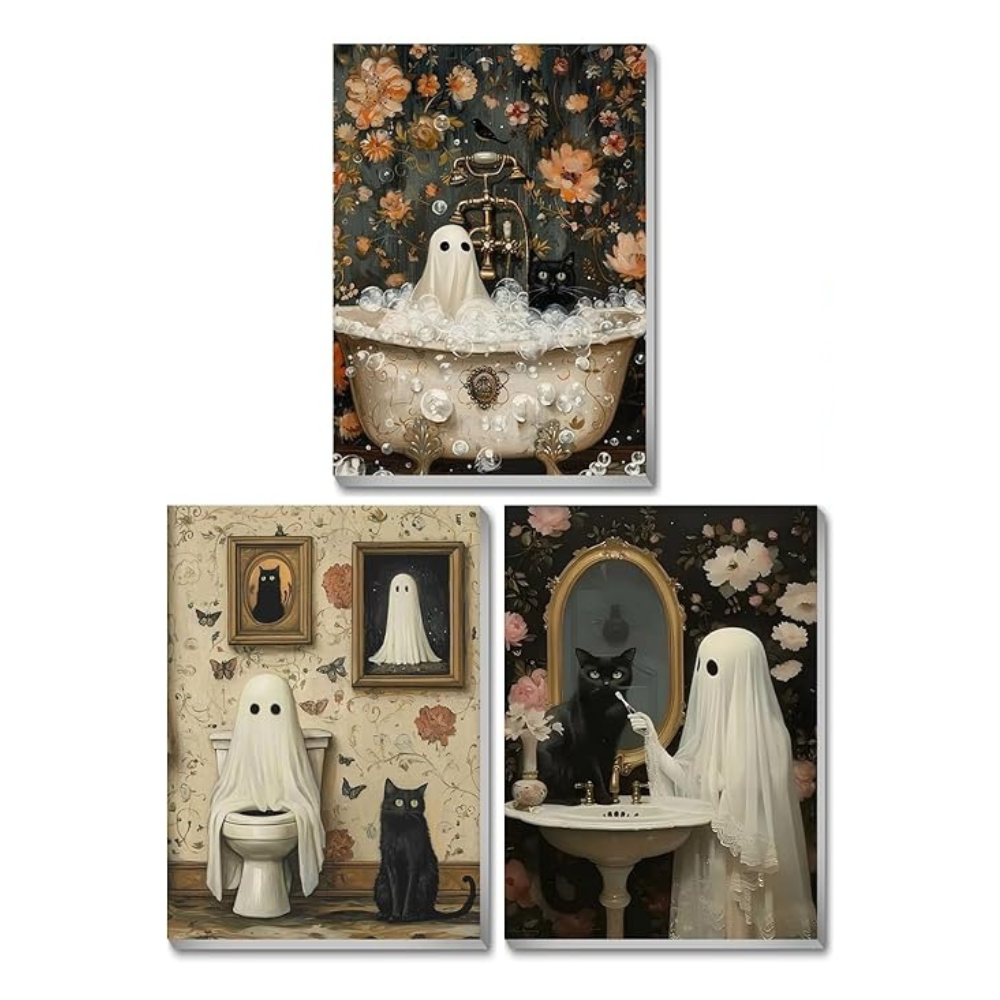 3 Pack Of Halloween Ghost Paint By Numbers