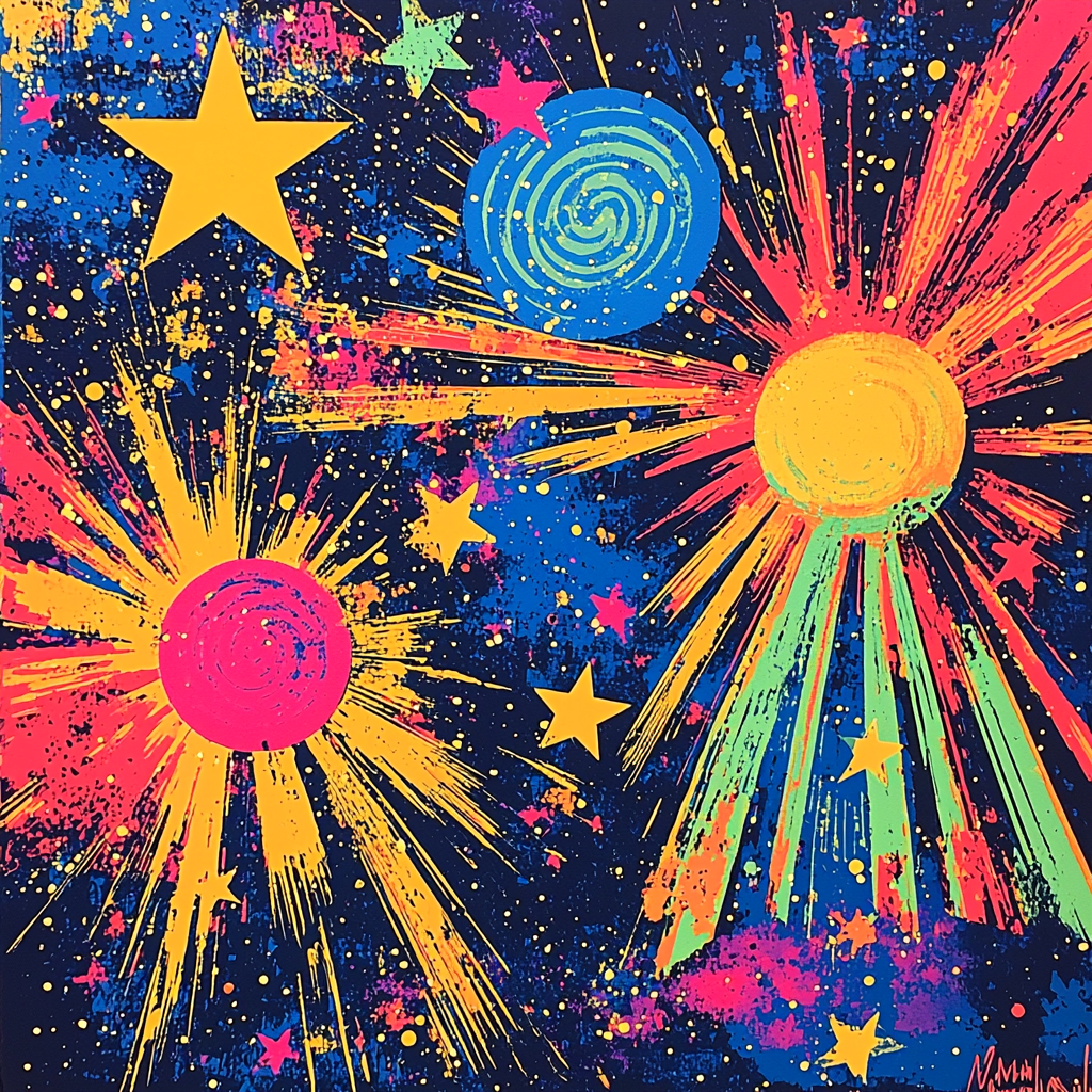 Andy Warhol Inspired Galactic Vision Numbered Painting Kits
