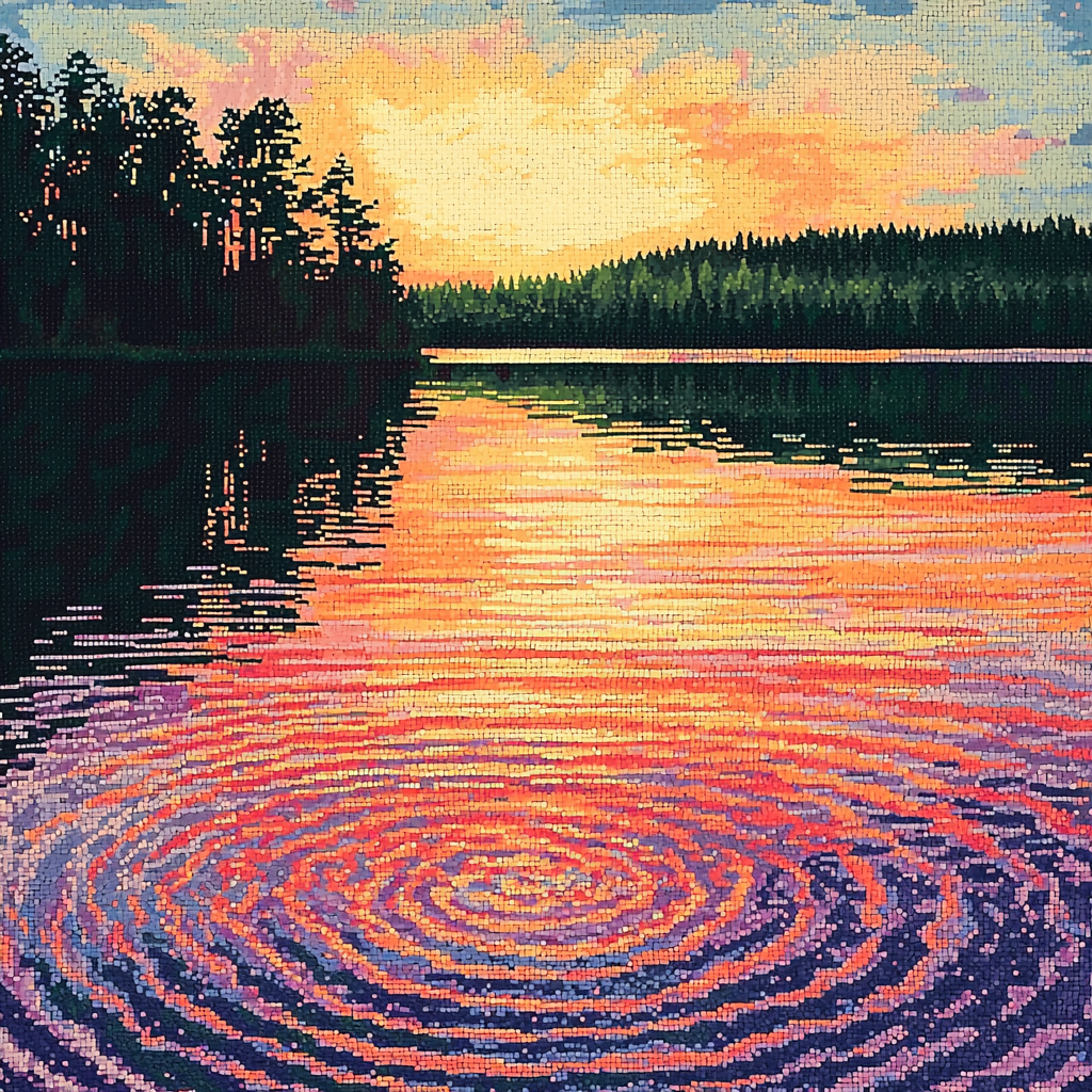 Georges Seurat Inspired Serenity In Dusk Paint By Numbers Kits