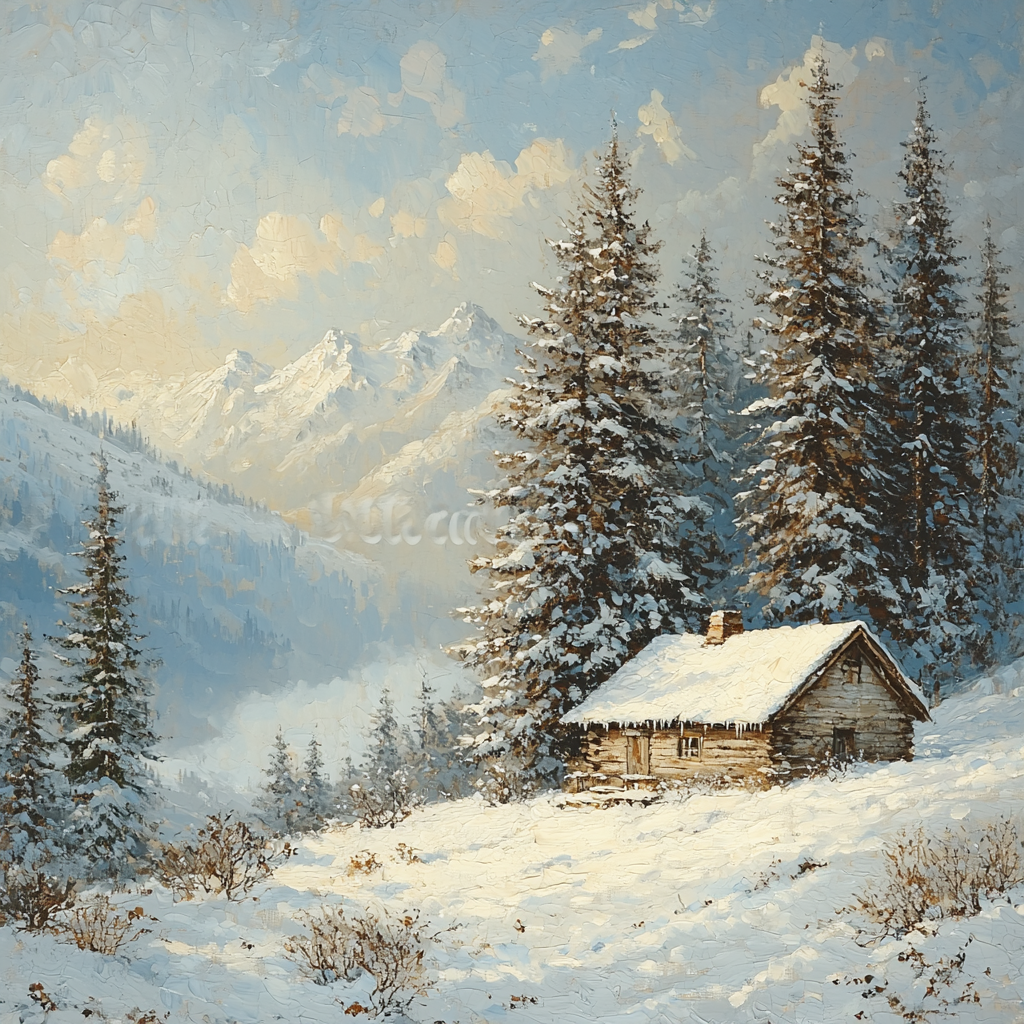 Caspar David Friedrich Inspired Gentle Winter Hues Numbered Painting Kits