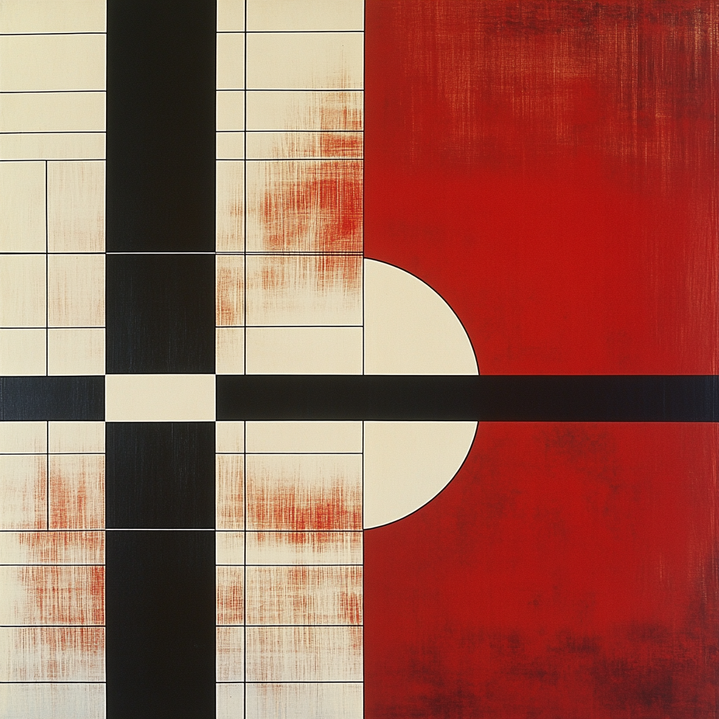 Kazimir Malevich Inspired Structural Balance Number painting