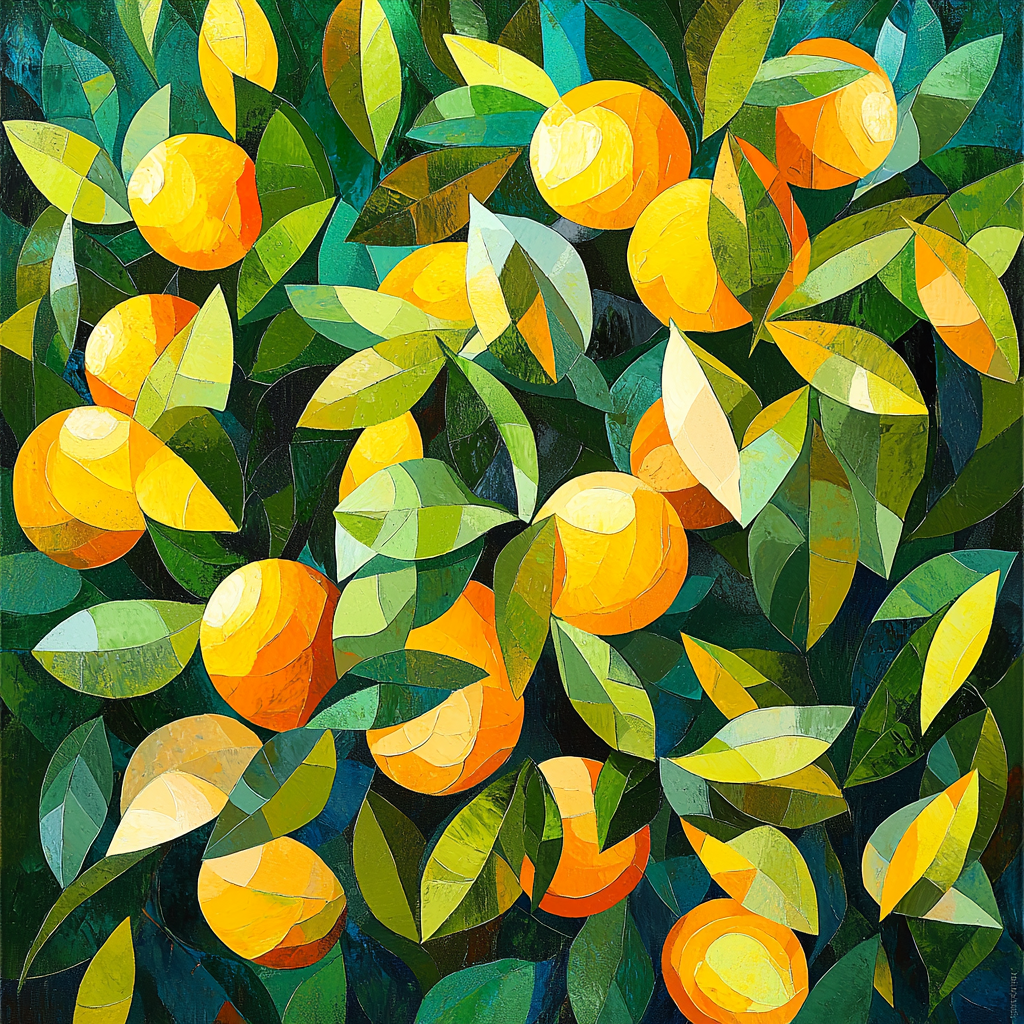 Paul Cézanne Inspired Ethereal Citrus Grove Paint By Numbers