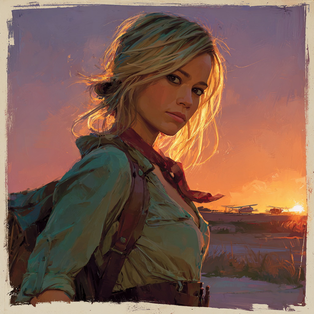 Brie Larson: Luminous Resolve At Dawn Number painting