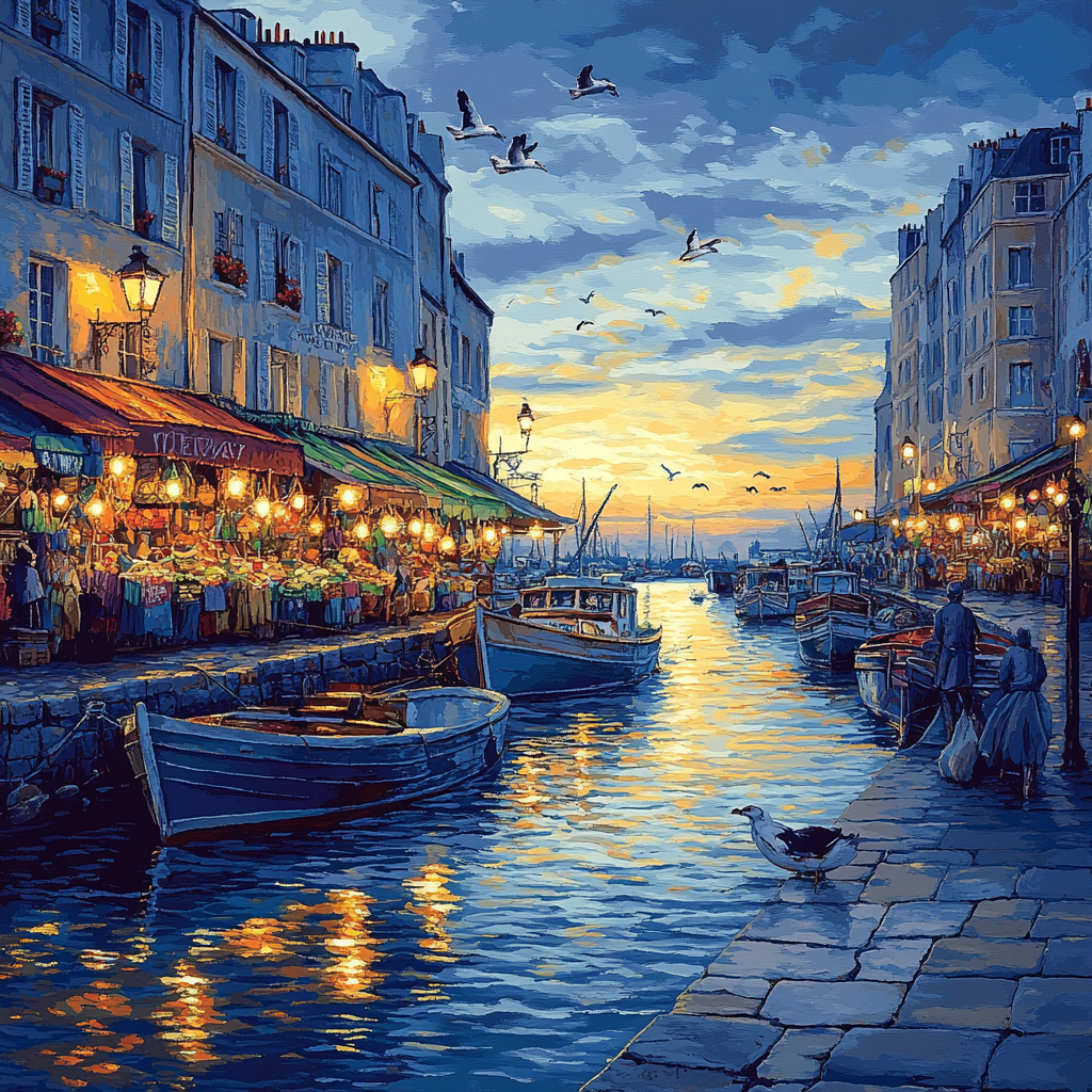 Old Port Viewpoint Marseille France Paint by numbers art