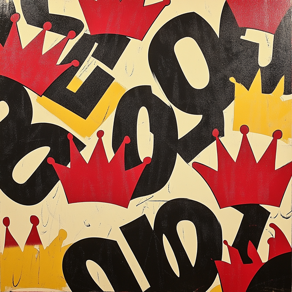 Jean-Michel Basquiat Inspired Neon Rhythm Allegory Painting by numbers kit