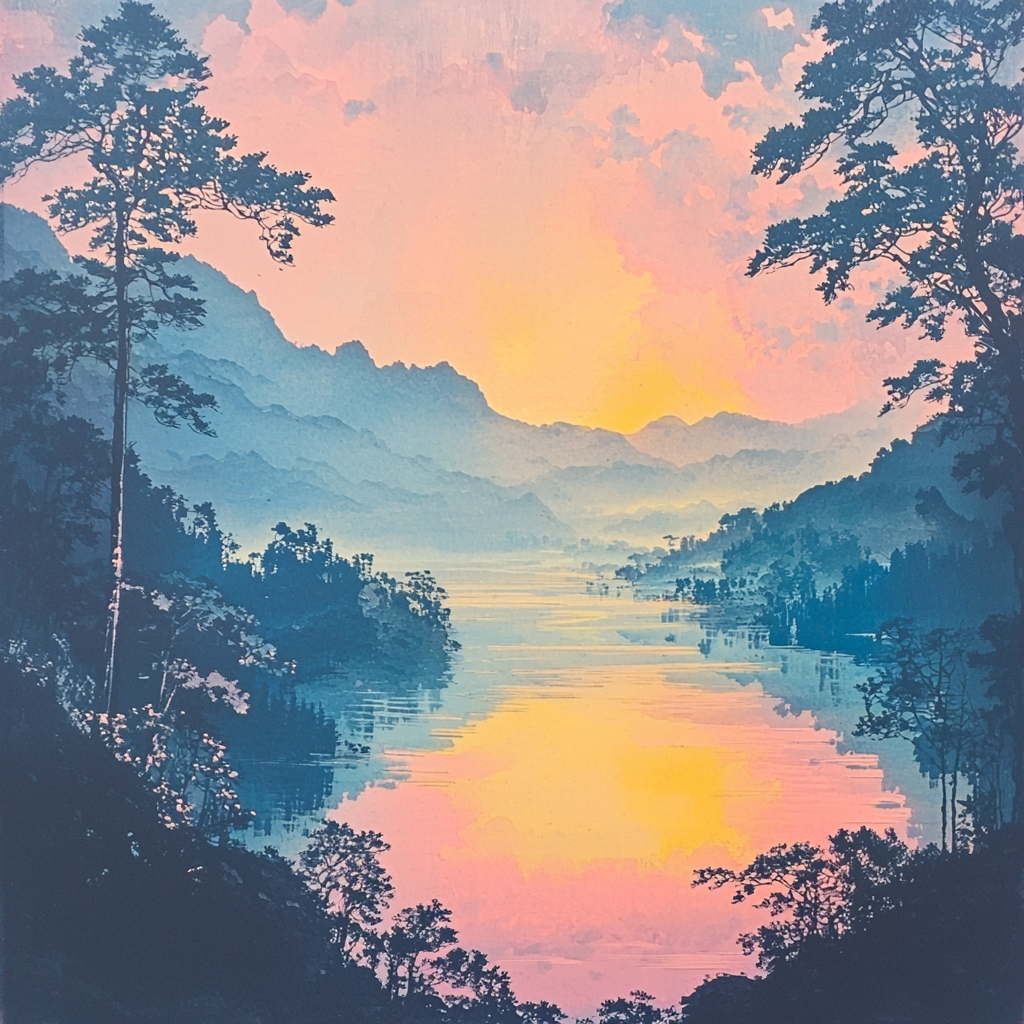 Utagawa Hiroshige Inspired Radiant Morning Paint By Numbers Kits