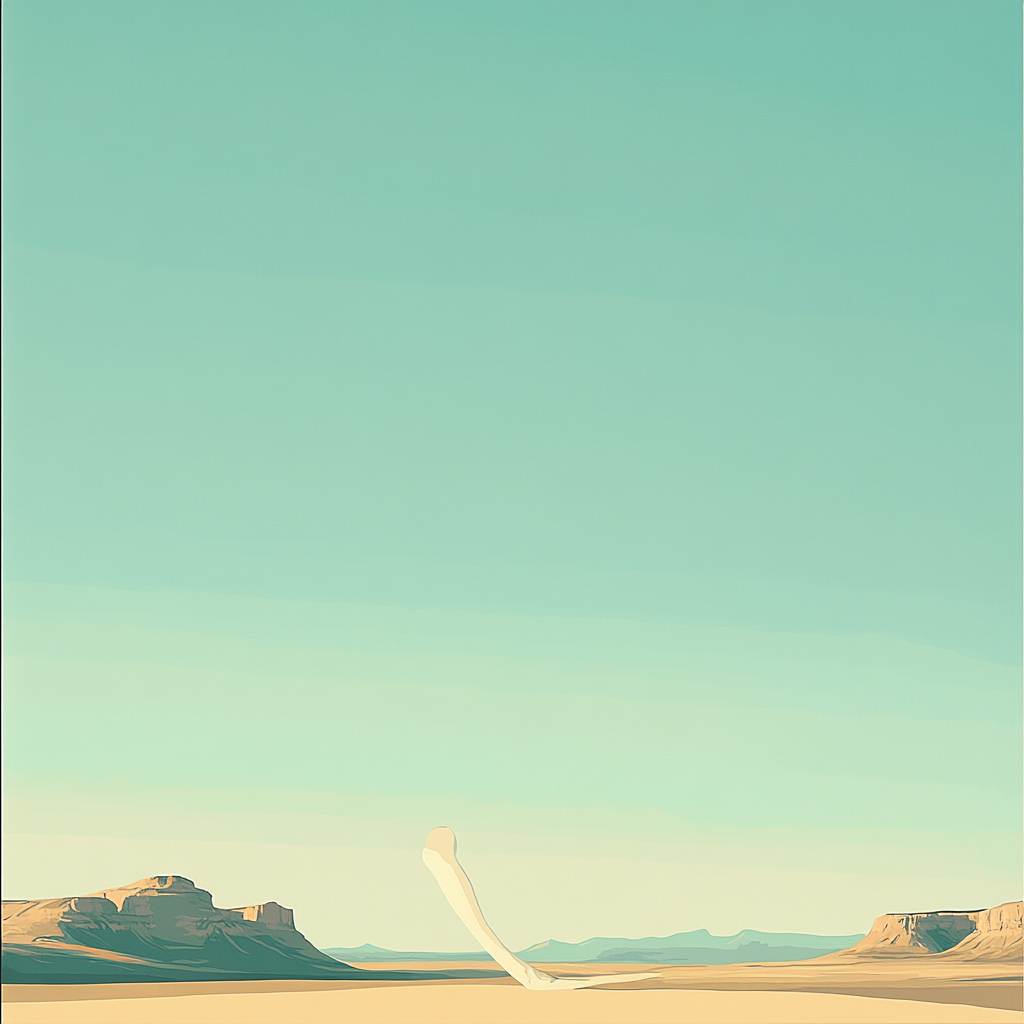 Georgia OKeeffe Inspired Desert Bone Against Vast Sky Painting by numbers kit