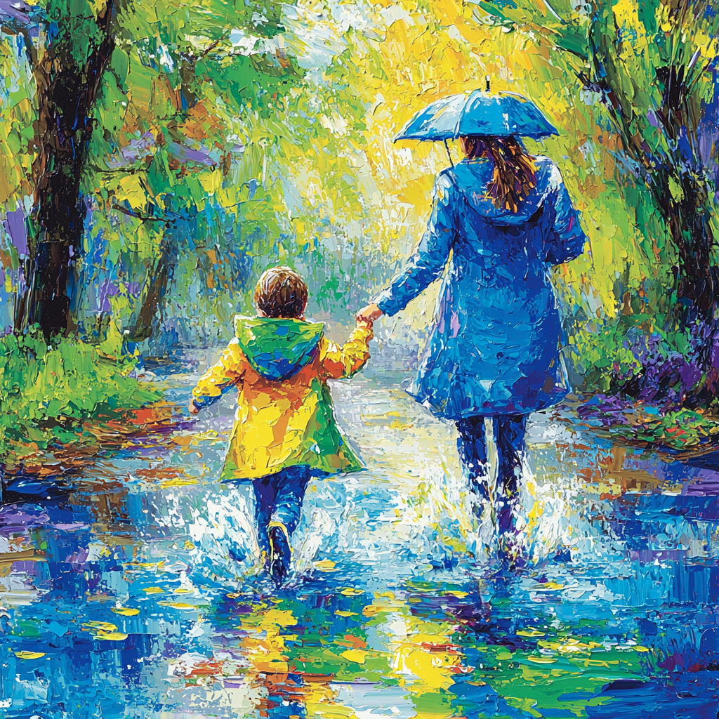 Rainy Day Joys Numbered Painting Kits