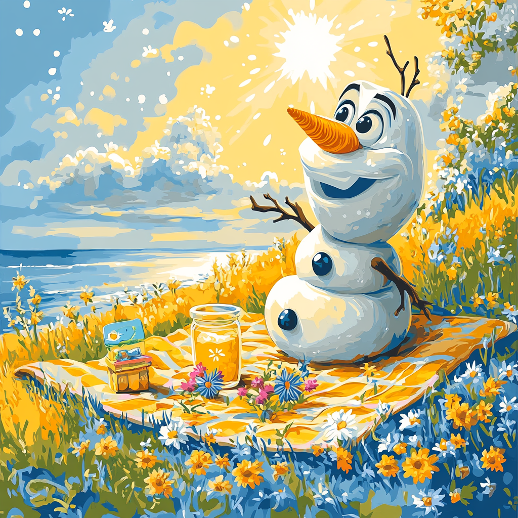 Olaf Summer Imagination DIY paint by numbers