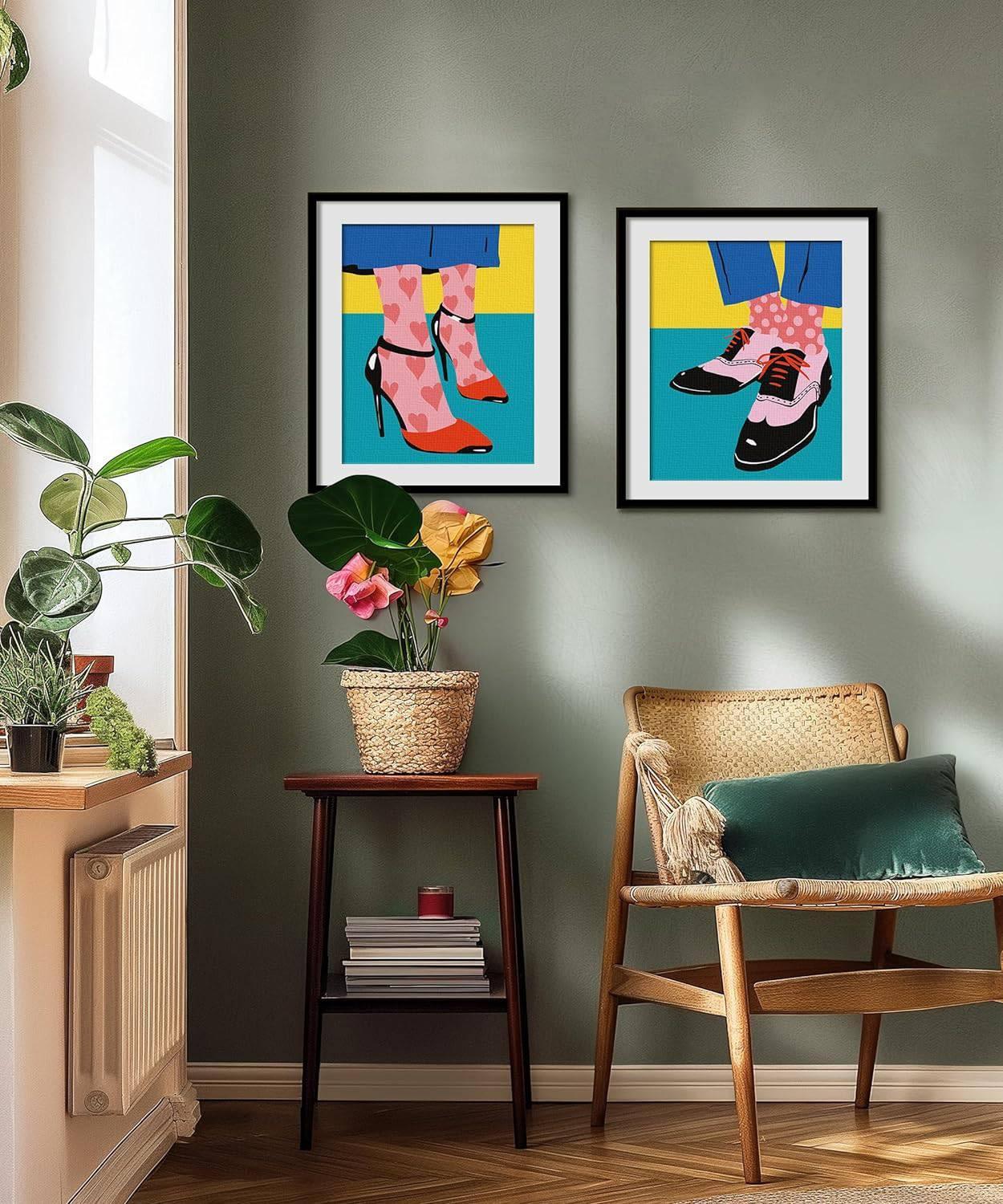 2 Piece Footwear Paint By Numbers Kit - Artistry Rack